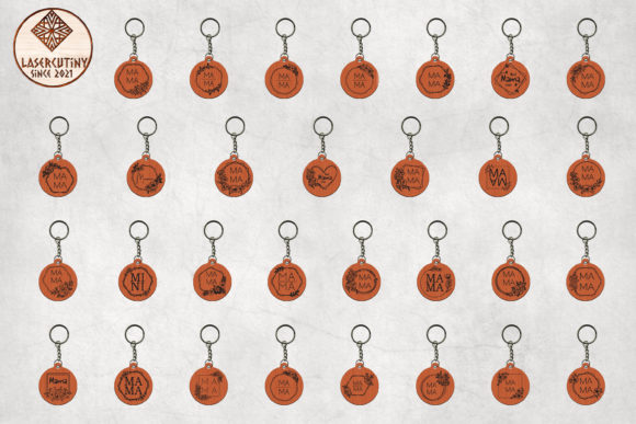 Bundle Floral Mama Keychain SVG