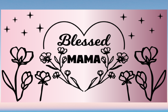 Floral Blessed Mama Mom SVG
