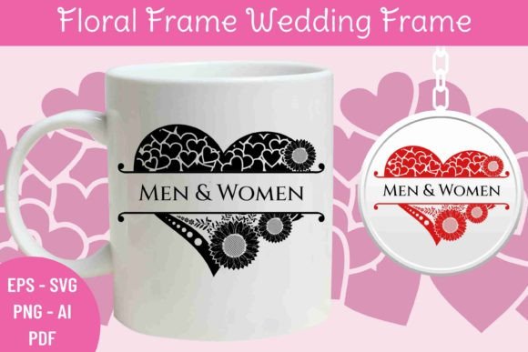 Floral Frame Wedding Frame SVG PNG EPS
