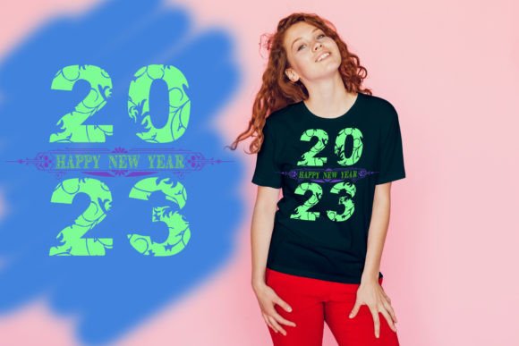 Floral New Year T-shirt Design