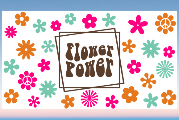 Flower Power Boho 20oz Libbey Wrap SVG