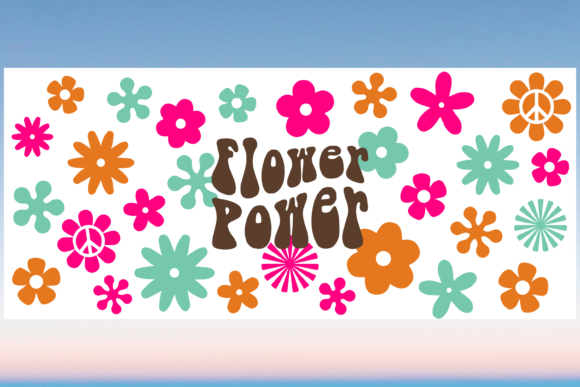 Flower Power Boho Libbey Glass Wrap SVG