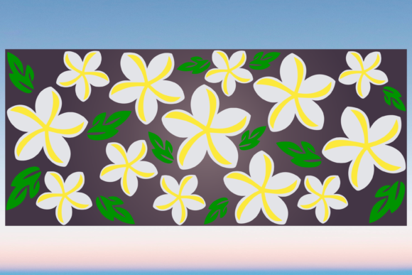 Frangipani Exotic Flower 16oz Libbey SVG