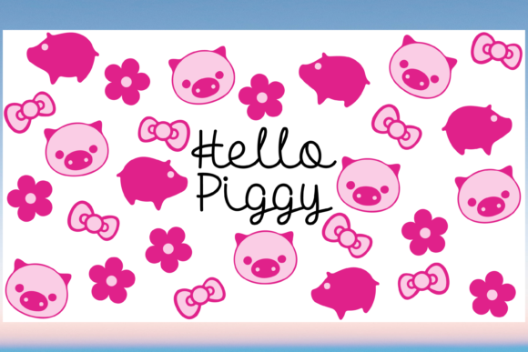 Hello Piggy Funny 20oz Libbey Wrap SVG