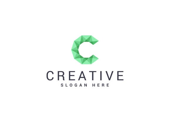 Letter C Paper Cut Ribbon Business Logo
