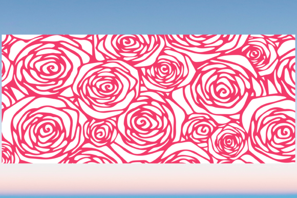 Roses Flower 16oz Libbey Can Wrap SVG
