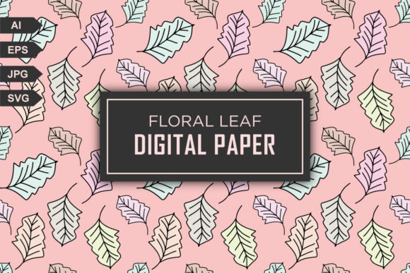 Seamless Floral Leaf Digital Paper