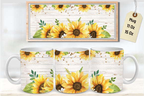 Sunflower Floral Mug 11-15oz Sublimation