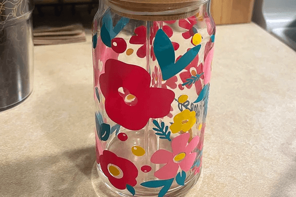 Vintage Flower Floral 20oz Libbey SVG